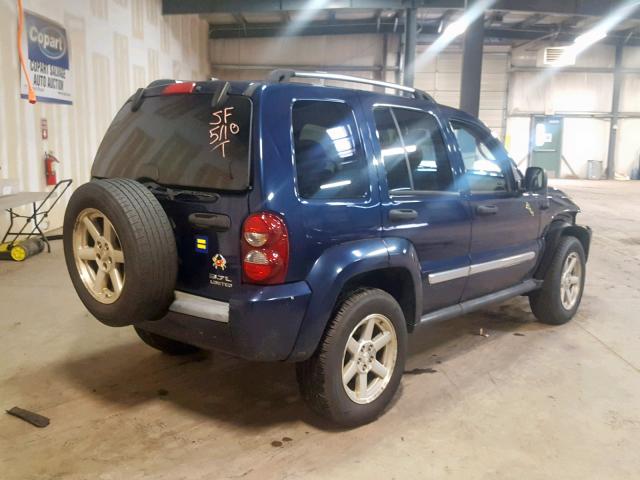 1J4GL58K76W130642 - 2006 JEEP LIBERTY LI BLUE photo 4