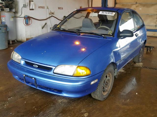 KNJLT05H8R6114354 - 1994 FORD ASPIRE BLUE photo 2