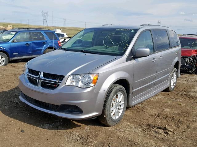 2C4RDGCG3ER194520 - 2014 DODGE GRAND CARA GRAY photo 2