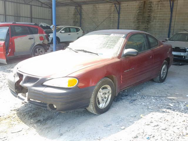 1G2NE12F12C224981 - 2002 PONTIAC GRAND AM S BURGUNDY photo 2