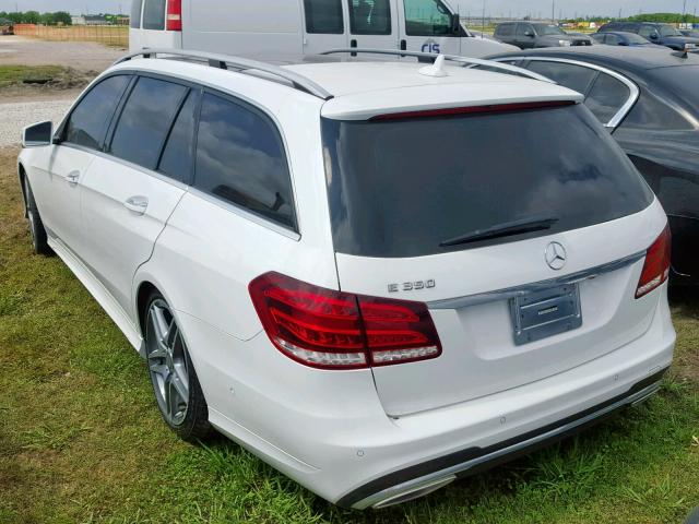 WDDHH8JB0FB083488 - 2015 MERCEDES-BENZ E 350 4MAT WHITE photo 3