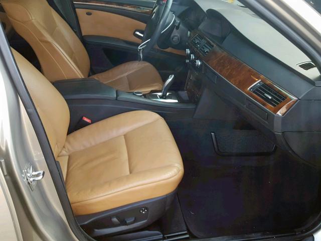 WBANW13598CZ79784 - 2008 BMW 535 I BEIGE photo 5