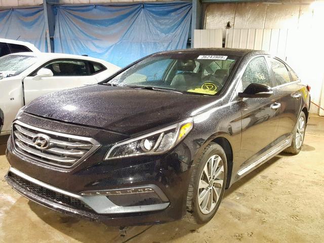 5NPE34AF9HH464393 - 2017 HYUNDAI SONATA SPO BLACK photo 2