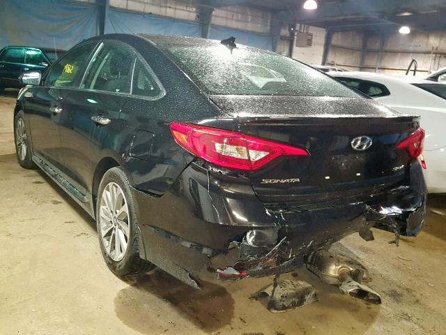 5NPE34AF9HH464393 - 2017 HYUNDAI SONATA SPO BLACK photo 3