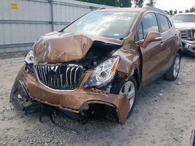 KL4CJASB3GB745428 - 2016 BUICK ENCORE BROWN photo 2