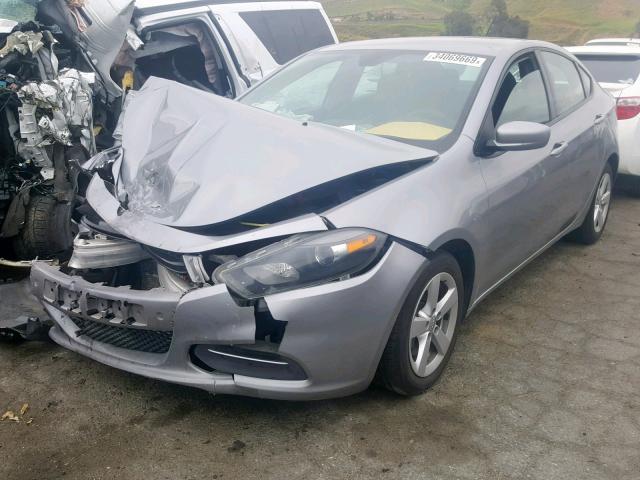 1C3CDFBB1FD227223 - 2015 DODGE DART SXT GRAY photo 2