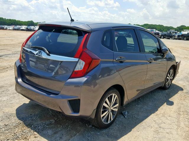 3HGGK5H87FM740281 - 2015 HONDA FIT EX GRAY photo 4