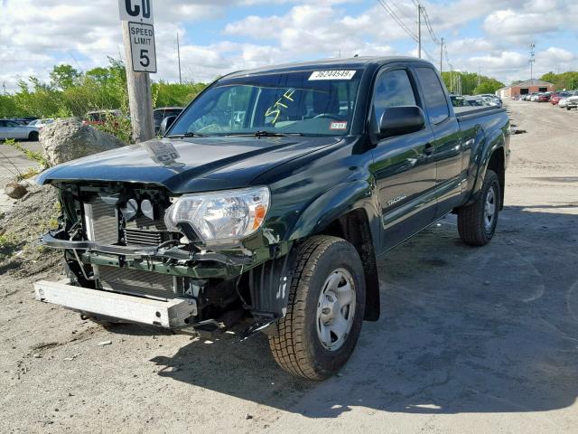 5TFUU4EN9EX100081 - 2014 TOYOTA TACOMA GREEN photo 2