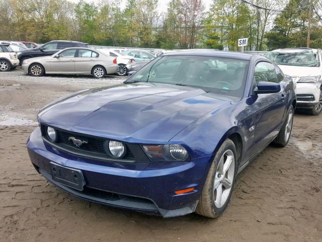 1ZVBP8CF7B5148748 - 2011 FORD MUSTANG GT BLUE photo 2