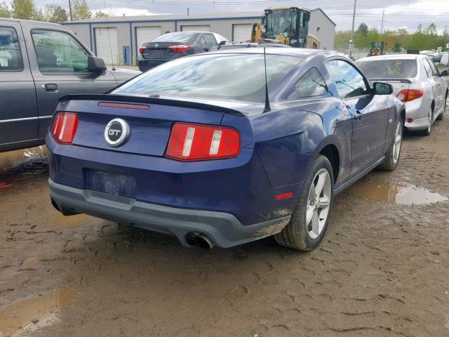 1ZVBP8CF7B5148748 - 2011 FORD MUSTANG GT BLUE photo 4