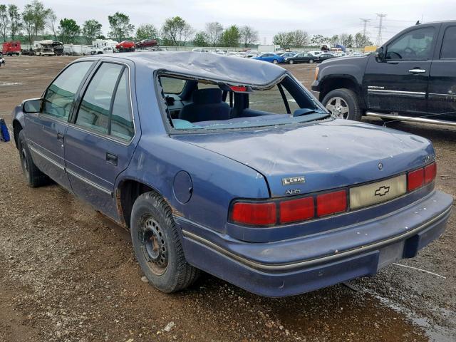 2G1WL54T8P9125355 - 1993 CHEVROLET LUMINA BLUE photo 3