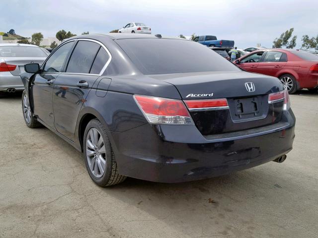 1HGCP2F85BA026822 - 2011 HONDA ACCORD EXL BLACK photo 3