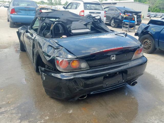 JHMAP21414T001013 - 2004 HONDA S2000 BLACK photo 3