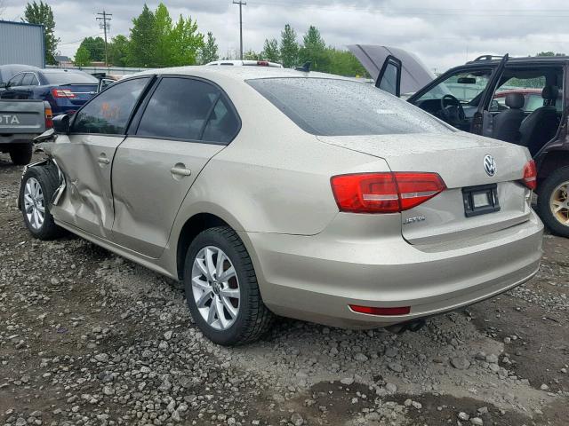 3VW3A7AJ6FM228257 - 2015 VOLKSWAGEN JETTA TDI BEIGE photo 3