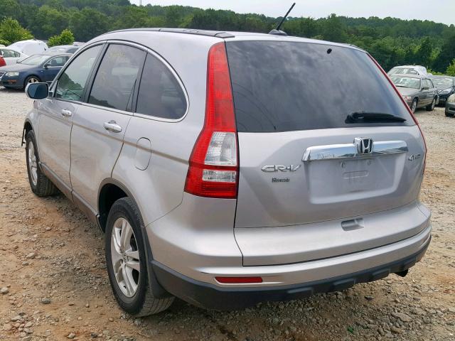 5J6RE4H73BL051103 - 2011 HONDA CR-V EXL SILVER photo 3