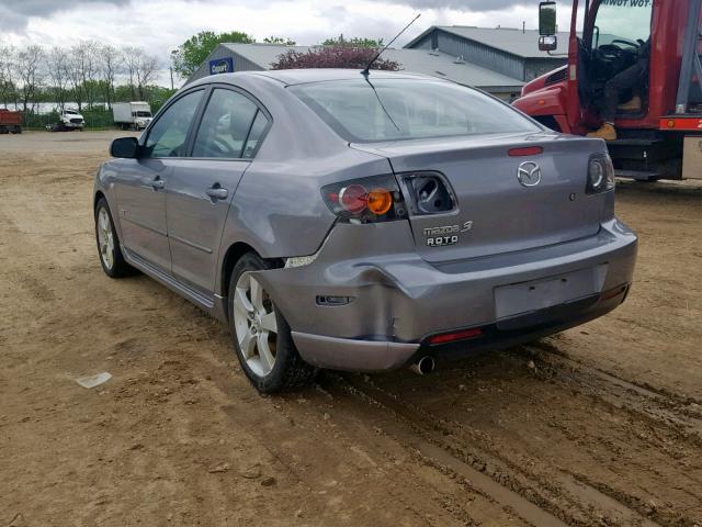 JM1BK323X51271290 - 2005 MAZDA 3 S GRAY photo 3