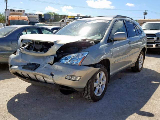 JTJGA31U150053728 - 2005 LEXUS RX 330 GREEN photo 2