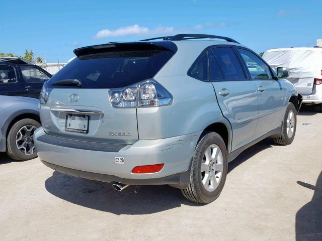 JTJGA31U150053728 - 2005 LEXUS RX 330 GREEN photo 4