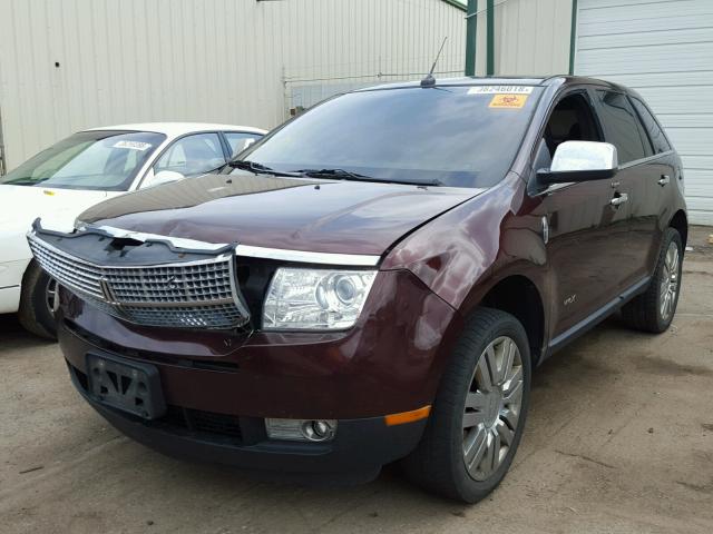 2LMDJ8JC4ABJ15951 - 2010 LINCOLN MKX BURGUNDY photo 2