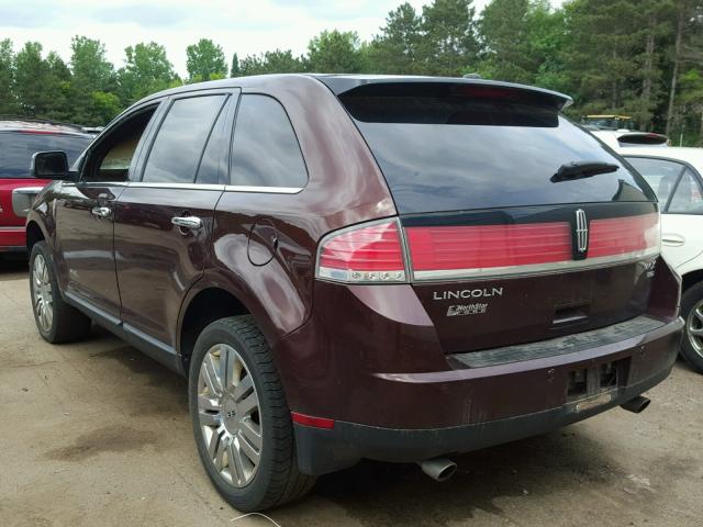 2LMDJ8JC4ABJ15951 - 2010 LINCOLN MKX BURGUNDY photo 3