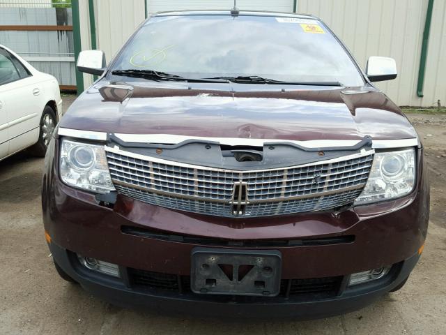 2LMDJ8JC4ABJ15951 - 2010 LINCOLN MKX BURGUNDY photo 9