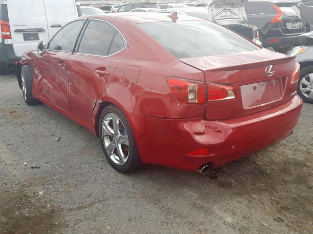 JTHBF5C20D5189936 - 2013 LEXUS IS 250 RED photo 3