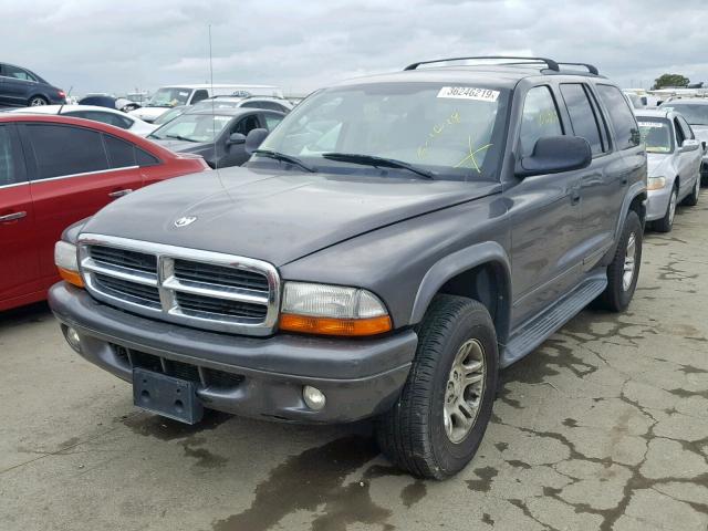 1D4HS58N73F609472 - 2003 DODGE DURANGO SL GRAY photo 2