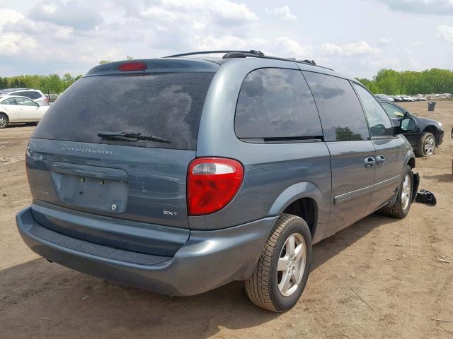 2D4GP44L17R150482 - 2007 DODGE GRAND CARA TEAL photo 4