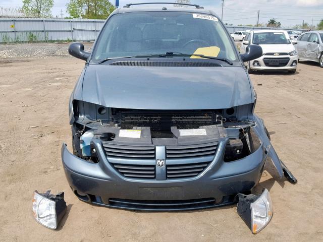 2D4GP44L17R150482 - 2007 DODGE GRAND CARA TEAL photo 9