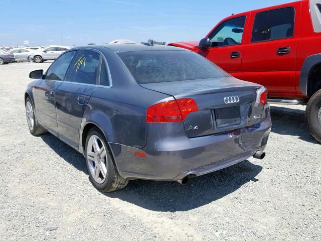 WAUEF78E36A036018 - 2006 AUDI A4 S-LINE GRAY photo 3