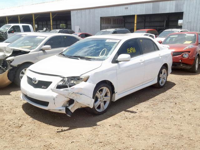 1NXBE40E49Z056960 - 2009 TOYOTA COROLLA XR WHITE photo 2