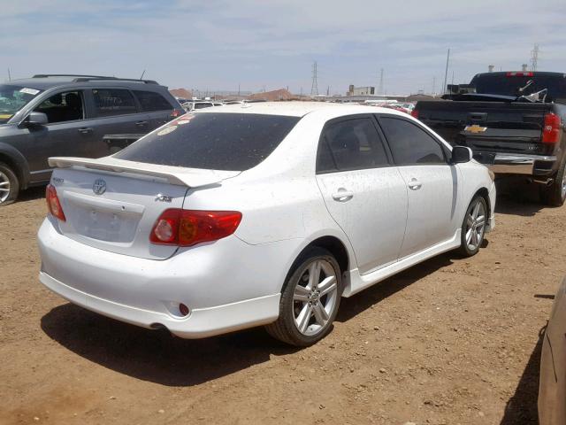 1NXBE40E49Z056960 - 2009 TOYOTA COROLLA XR WHITE photo 4