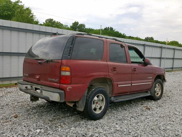 1GNEK13Z02J209730 - 2002 CHEVROLET TAHOE BURGUNDY photo 4