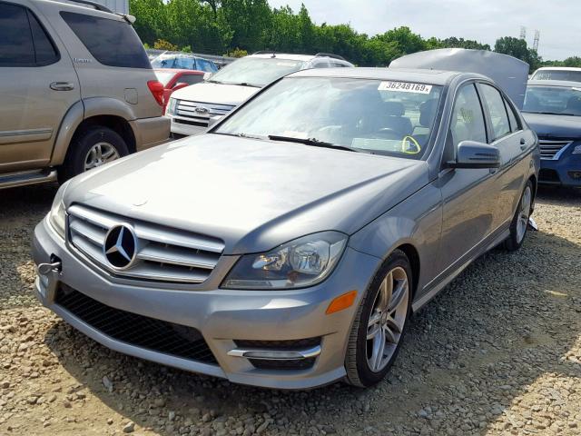 WDDGF4HB8DA776425 - 2013 MERCEDES-BENZ C 250 SILVER photo 2