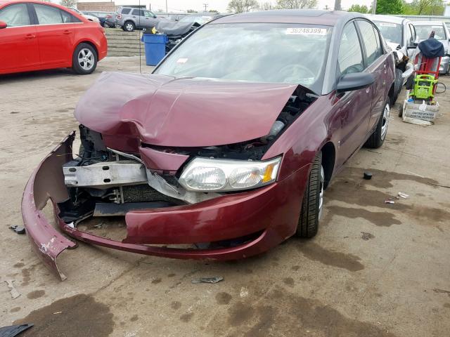 1G8AJ52F73Z164212 - 2003 SATURN ION LEVEL MAROON photo 2