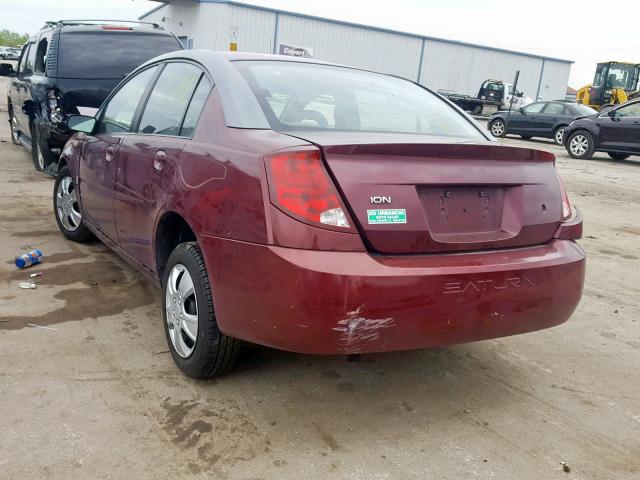 1G8AJ52F73Z164212 - 2003 SATURN ION LEVEL MAROON photo 3