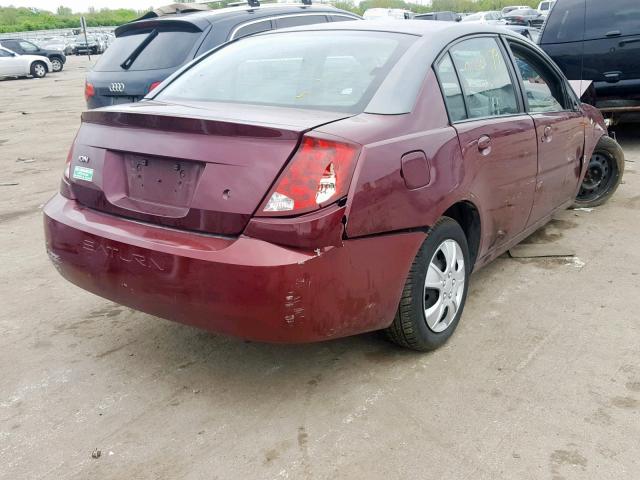 1G8AJ52F73Z164212 - 2003 SATURN ION LEVEL MAROON photo 4