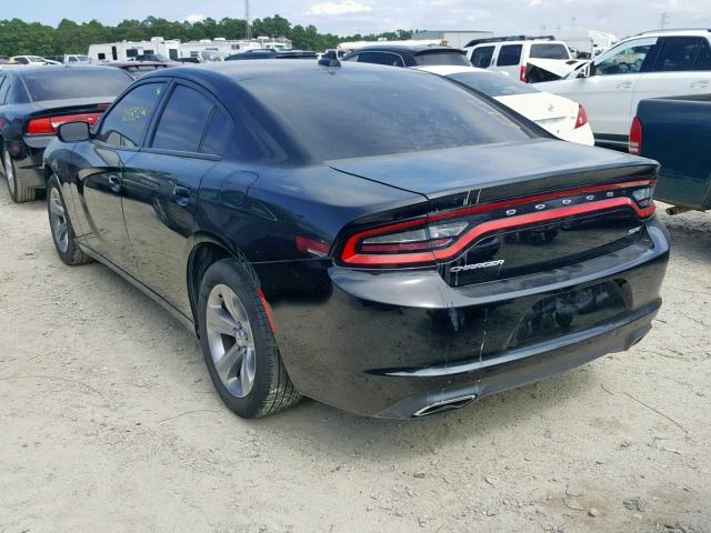 2C3CDXHGXGH114724 - 2016 DODGE CHARGER SX BLACK photo 3