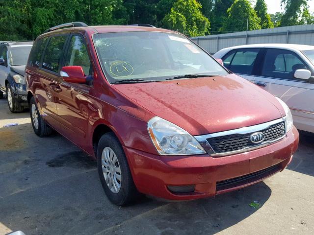 KNDMG4C77C6503507 - 2012 KIA SEDONA LX MAROON photo 1