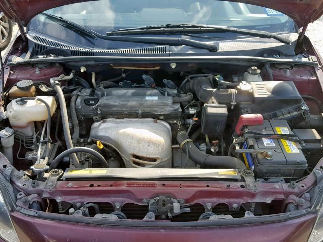 JTKDE177250058140 - 2005 TOYOTA SCION TC BURGUNDY photo 7