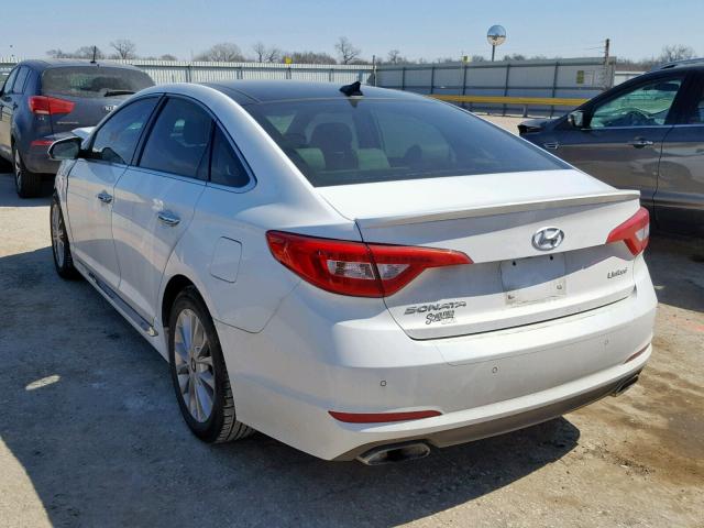 5NPE34AF2FH067086 - 2015 HYUNDAI SONATA SPO WHITE photo 3