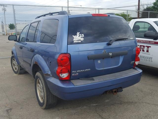 1D8HB48267F542738 - 2007 DODGE DURANGO SL BLUE photo 3