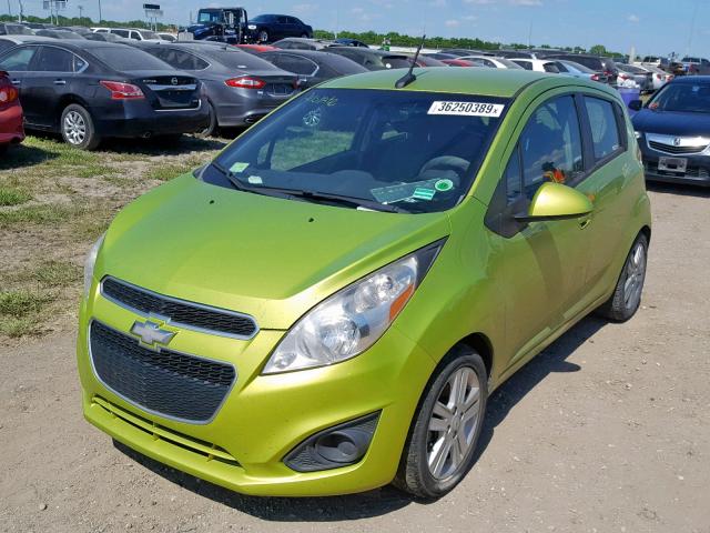 KL8CD6S9XDC510594 - 2013 CHEVROLET SPARK 1LT GREEN photo 2