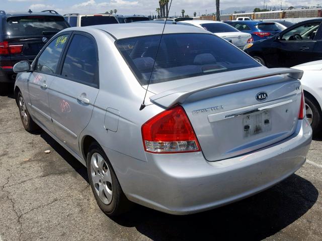 KNAFE122785569469 - 2008 KIA SPECTRA EX SILVER photo 3