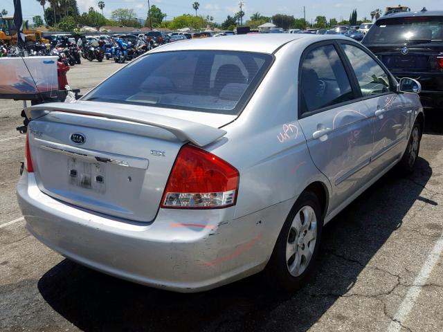 KNAFE122785569469 - 2008 KIA SPECTRA EX SILVER photo 4