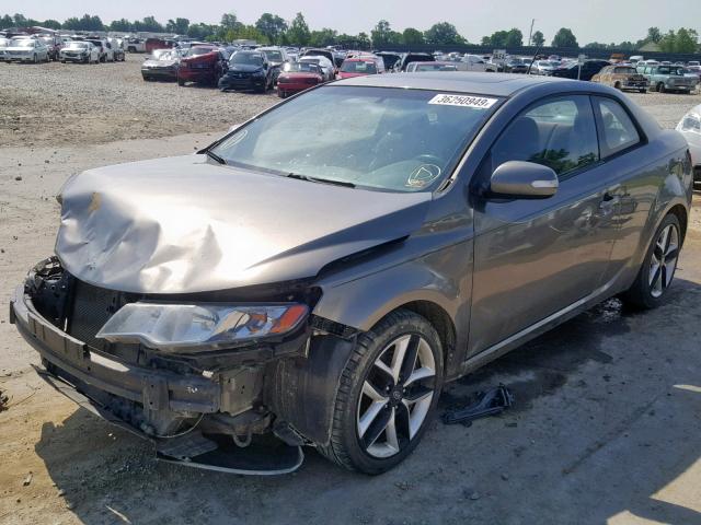 KNAFW6A35A5153687 - 2010 KIA FORTE SX SILVER photo 2