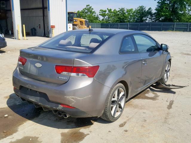 KNAFW6A35A5153687 - 2010 KIA FORTE SX SILVER photo 4