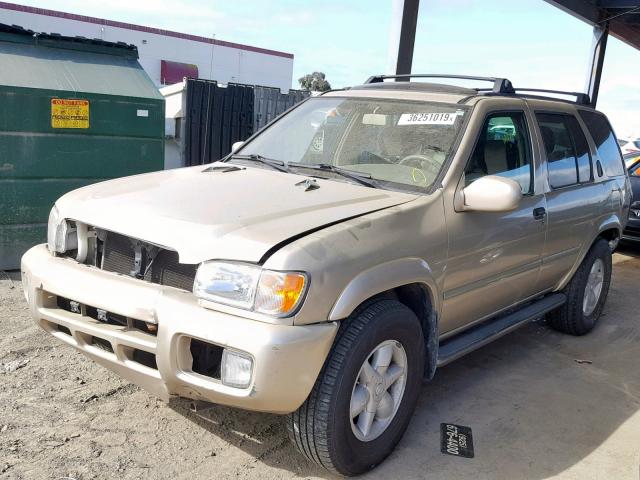 JN8DR09XX1W580853 - 2001 NISSAN PATHFINDER BEIGE photo 2