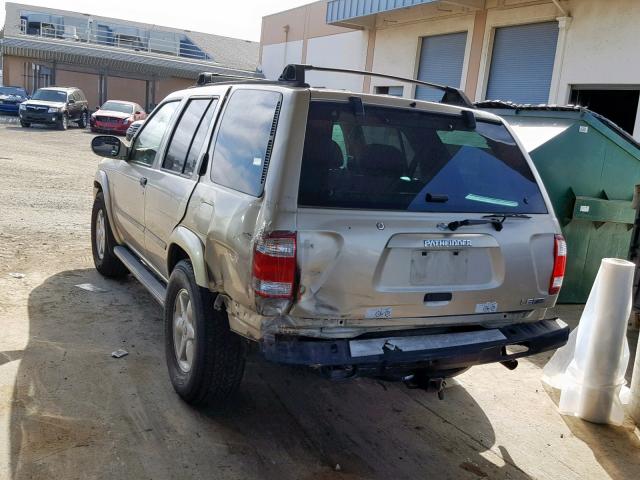 JN8DR09XX1W580853 - 2001 NISSAN PATHFINDER BEIGE photo 3