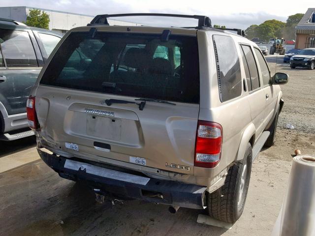 JN8DR09XX1W580853 - 2001 NISSAN PATHFINDER BEIGE photo 4